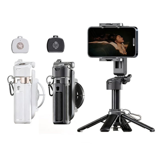 Portabelt multifunktionellt magnetiskt selfie-stativ