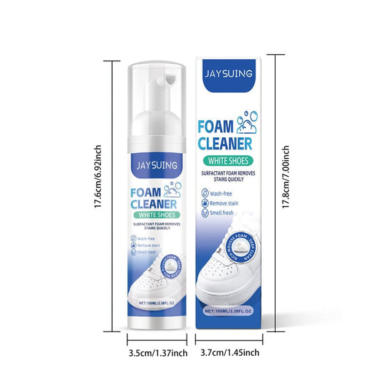 Vit skumrengörare för skor