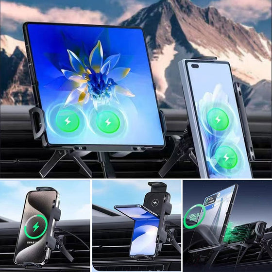 Vikbar bilhållare för mobiltelefon