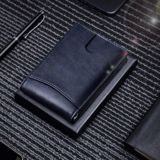 Stöldskyddad Swipe-korthållare i äkta läder