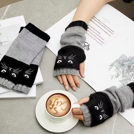 Fingerlösa katthandskar