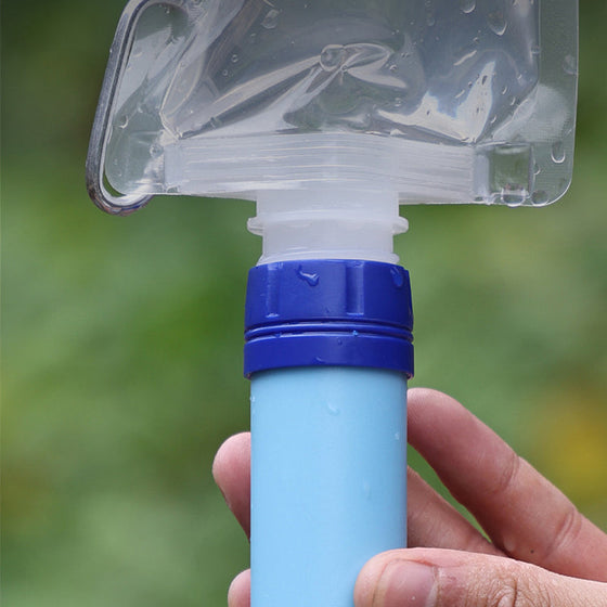 Nödvattenrenare för utomhusbruk sugrör