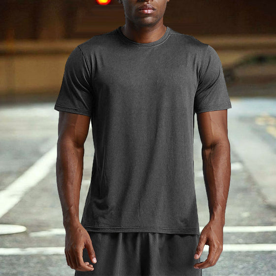 Enfärgad sport snabbtorkande T-shirt för män