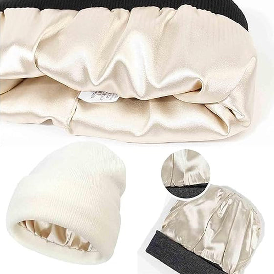 Varm stickad mössa i ull