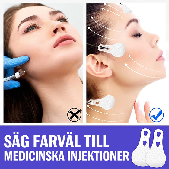 Osynliga ansiktslyftningsklistermärken.