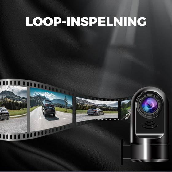 1080P HD 360° Roterande Mini ADAS Dashcam