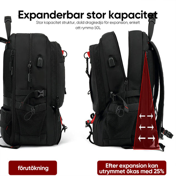 Stor kapacitet Reseryggsäck