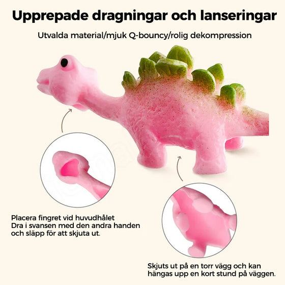 Fingerleksaker med slungskott Dinosaurier (10 st)