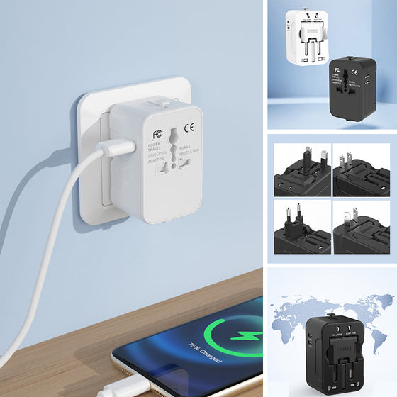 Universell Reseadapter med Dubbla USB-portar