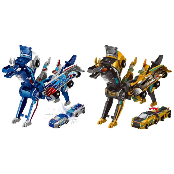 2-I-1 Magnetisk Bil Som Förvandlas Till Flygande Drake Och Enhörning