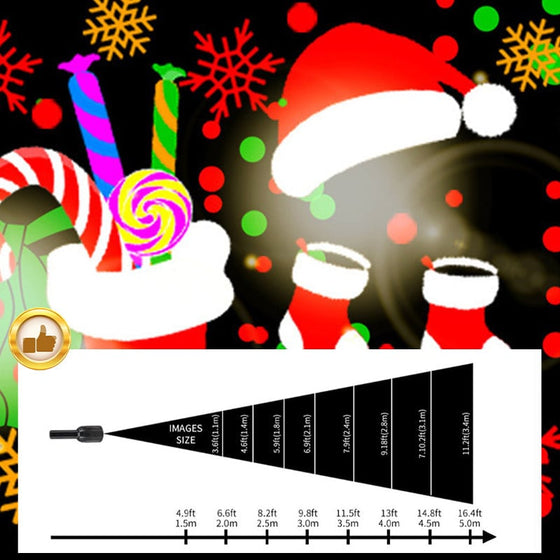 Julprojektionsmönsterlampa