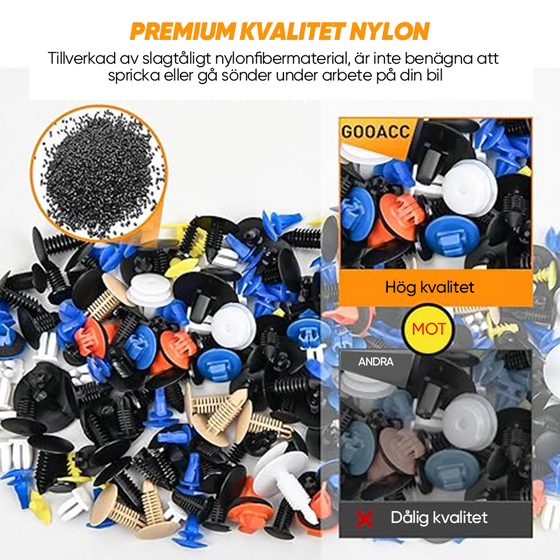 725 st Bilar Clips och Fäste Borttagningsverktyg