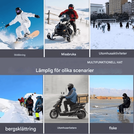 Allt-i-ett Halsvärmare & Cykelmask