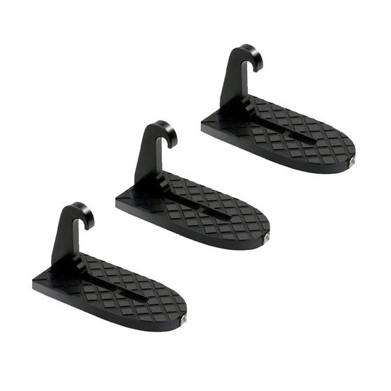 Fällbart bildörrsteg med nödhammare