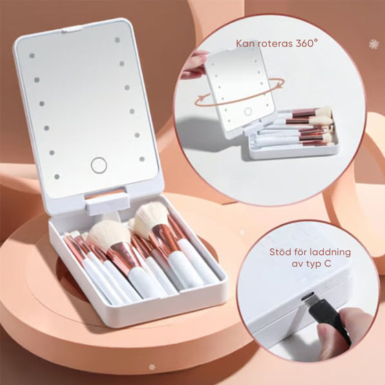 Reseset för Sminkborstar med LED-ljus