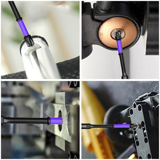 Lila halkfria skruvmejselbitar set