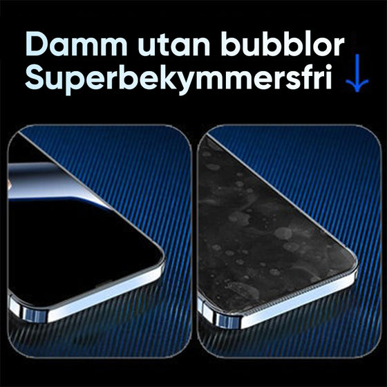 Skärmskydd av sekretessglas