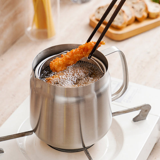 2-i-1 304 multifunktionell oljesilpott i rostfritt stål