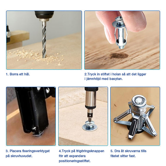 Expansionsmutter skruv med petal-form (50 st)