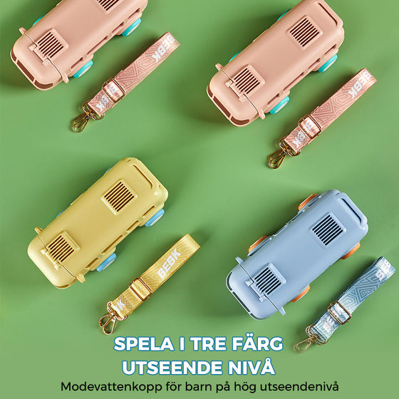 Bärbar vattenbehållare i bussform