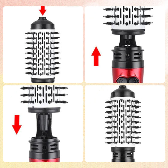 2-i-1 varmluftsstyler och roterande hårtork