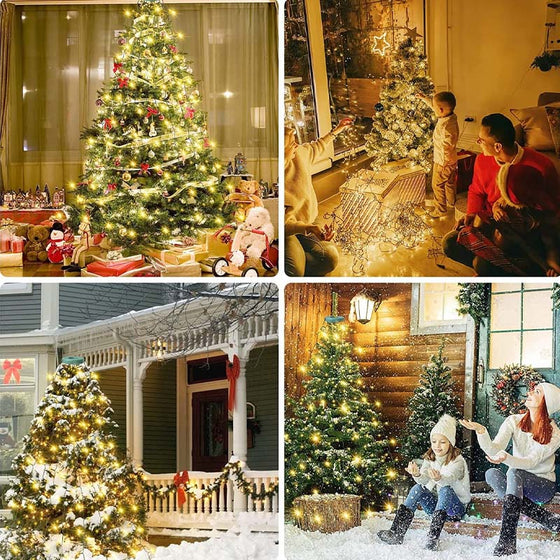 Julgransbelysning med vattenfall och ring