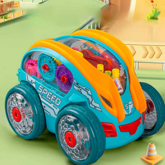 Electric Gear Music Light-Up Universal Light Bil Flygplan Leksaker