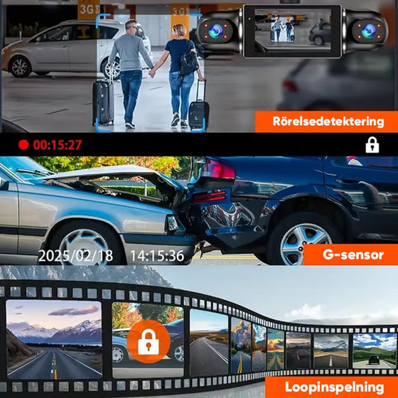 Fyra-kanals övervakningsbilkamera