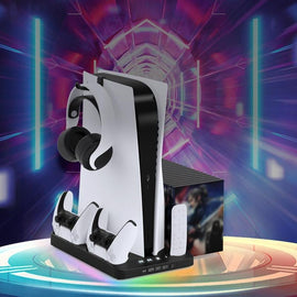 Laddningsstation Kylstativ för Dual PS5 Kontroller