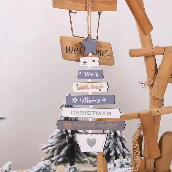 Julgran Trä Hängande Dekoration