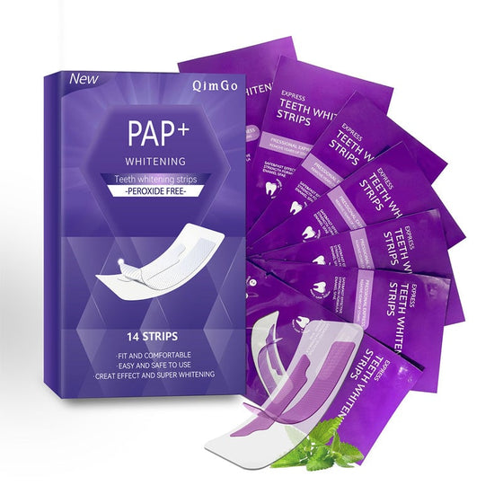 Gula tandblekningsremsor