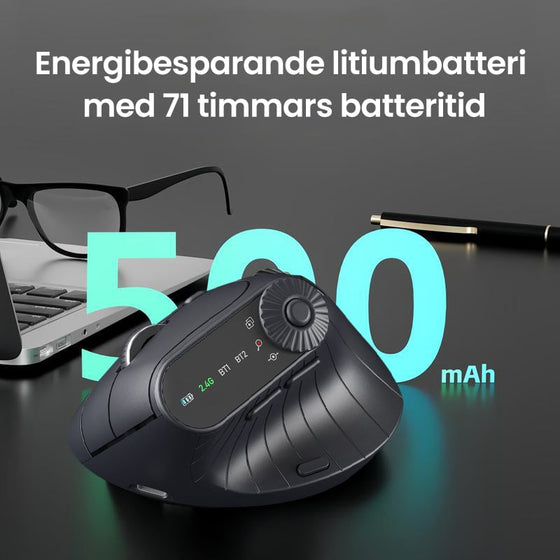 Ergonomisk trådlös mus med trippelanslutning
