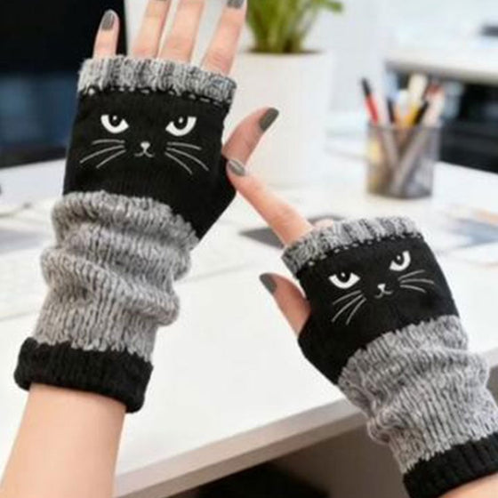 Fingerlösa katthandskar