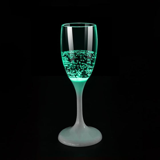 Självlysande champagneglas