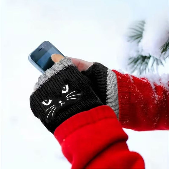 Fingerlösa katthandskar