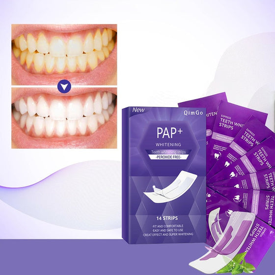 Gula tandblekningsremsor