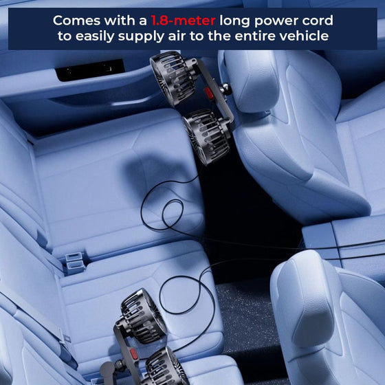 Dubbelhuvud Mini USB Bilfläkt