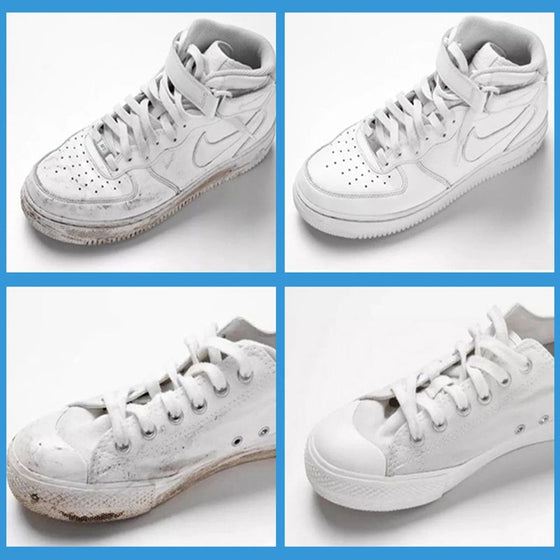 Vit skumrengörare för skor