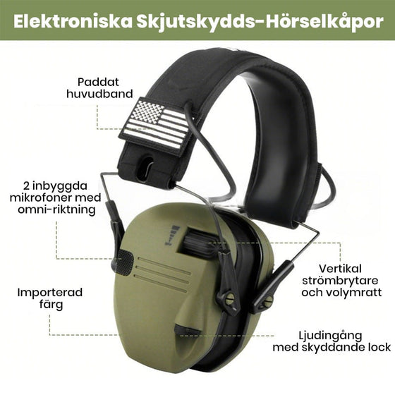 Professionella Taktiska Hörselskydd med Bullerdämpning