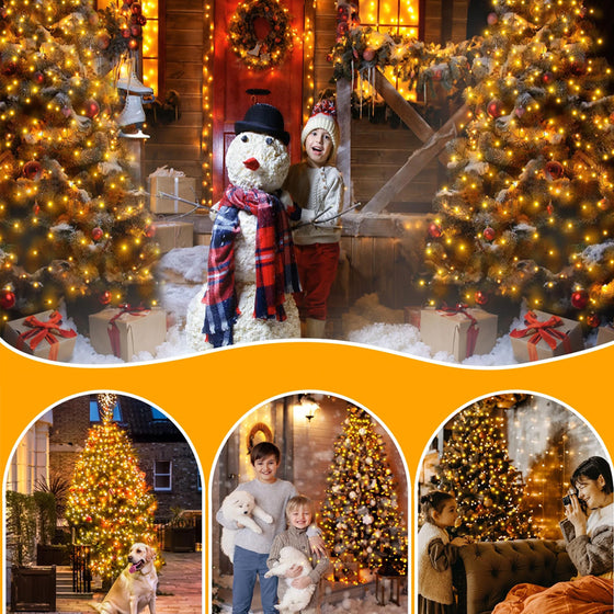 Julgransbelysning med vattenfall och ring