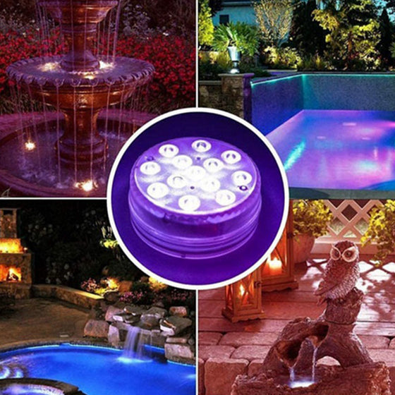 Fjärrstyrd poolundervattenslampa