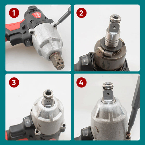 Fyra fyrkantiga hylsaxlar