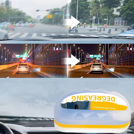 Oljeborttagare och hydrofobisk beläggning för bilglas