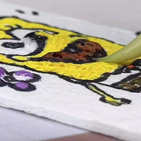 Ritpapper med skumtextur