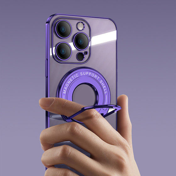 Magnetisk hållare med pläterat telefonfodral för iPhone