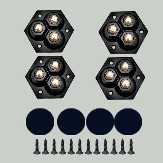 360° roterande treklots hjul