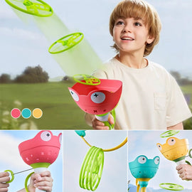 Utomhuskatapult handhållen flygande tefat med dragsnöre