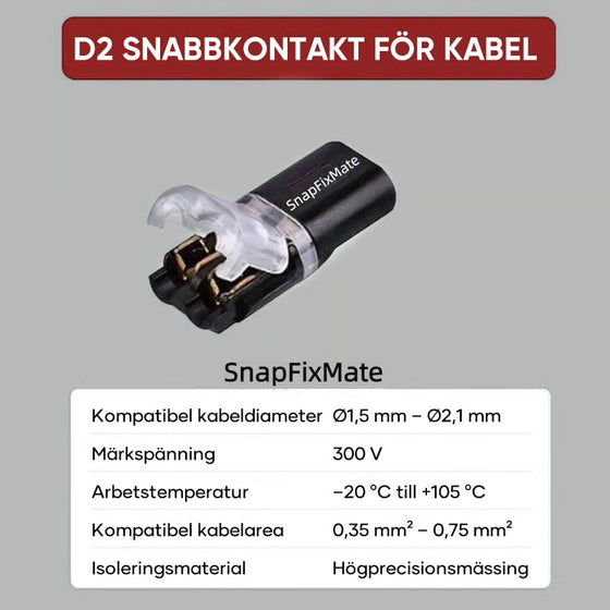 LED-remsanslutningskontakt med låsspänne