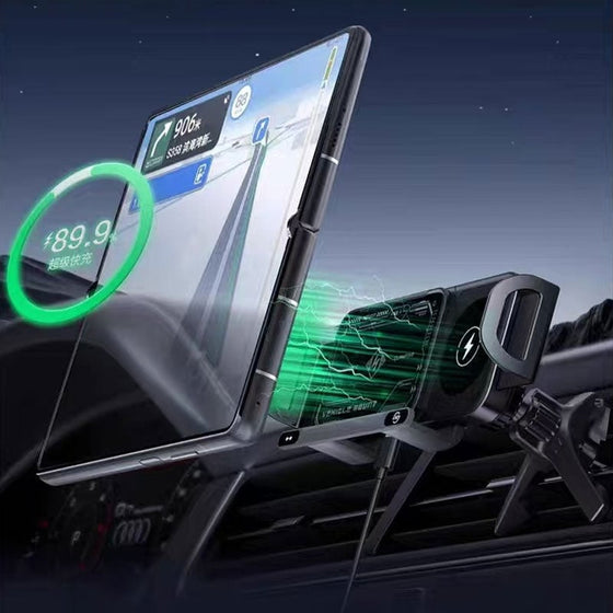 Vikbar bilhållare för mobiltelefon