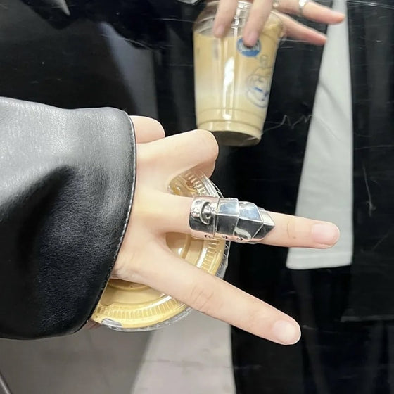 Punk Gothic Rock Metal Knuckle Finger Rings
